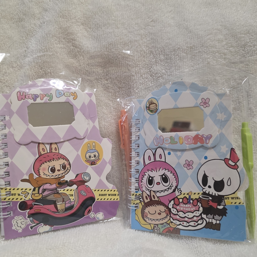 Cute Character Notebooks with Mirrors